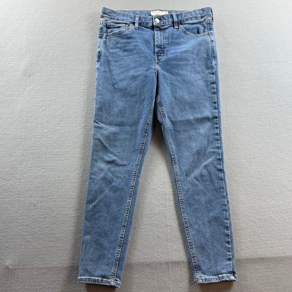 Topshop Jamie Jeans Women W32 Blue Skinny High Rise Petite 30x24